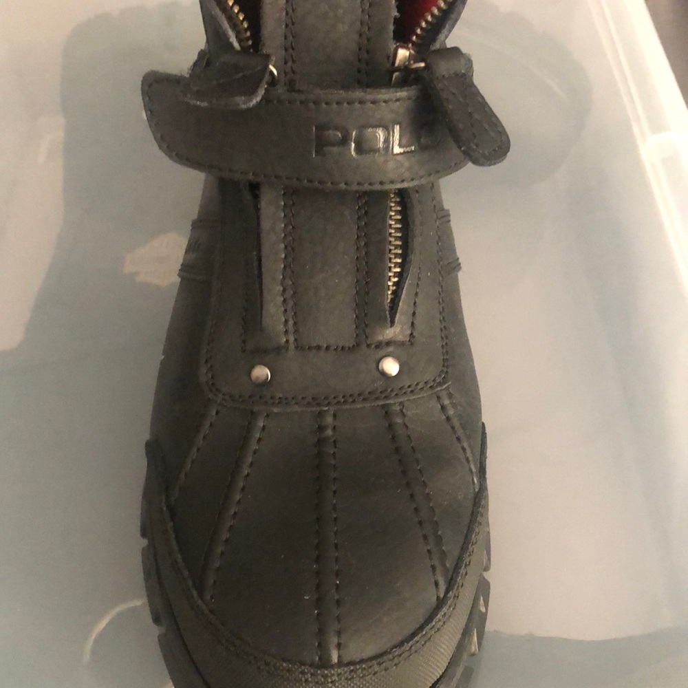 Mens Black Polo Boots